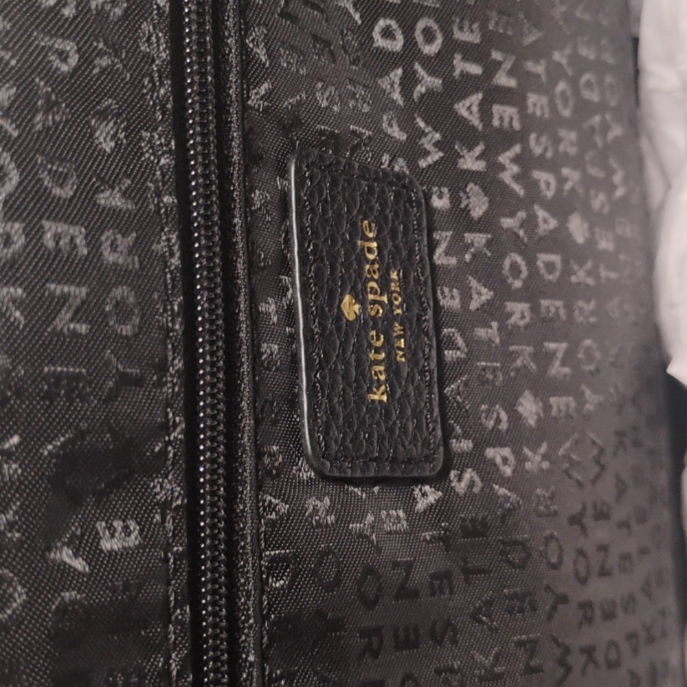 NWOT kate spade Black Pebbled Leather Bow Top-Handle Crossbody Bag - Picture 9 of 13